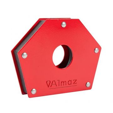 Suport magnetic hexagonal pentru sudura Almaz, AZ-ES038, 14.5x11x2.5 cm, capacitate ridicare 34 kg, metal, mare
