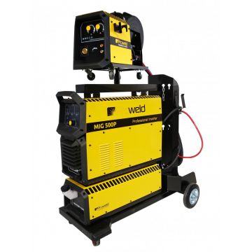 ProWELD MIG 500P invertor sudare MIG/MAG profesional, racire cu lichid, derulator detasabil, sudura aluminiu