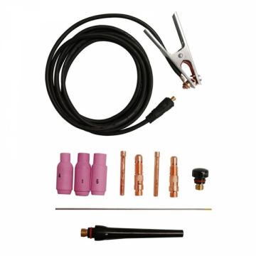 Set accesorii pentru aparat de sudura TIG GIS 200 Gude 41690, 9 piese