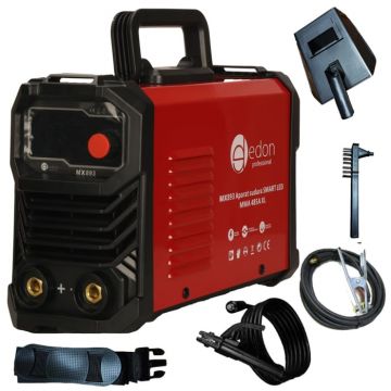 Aparat de sudura Edon SMART LED MMA 485A XL, 485A, cablu sudura 3m, diam.electrozi 1.6-5mm, functie anti-lipire