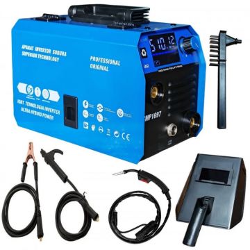 Aparat de sudura Ural MIG MMA LIFT TIG, 495A, Afisaj digital, Accesorii incluse, Albastru