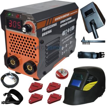Pachet Aparat de sudura ( Invertor ) ALTAI by Ural MMA 300, Masca automata, 4 x Magneti suporti si 1 de masa, Cablu 3m, Afisaj Digital, Next Generation, Campion