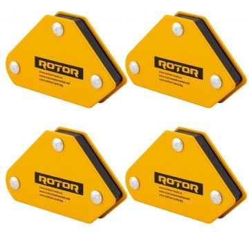 Set 4 magneti sudura, unghiuri 45°/90°/135°, suport 4 kg, Rotor RSM4