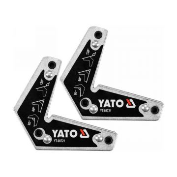 YATO Suport pentru piese de sudură magnet 60-90-120°/10 kg (2 buc) YATO Suport pentru piese de sudură magnet 60-90-120°/10 kg (2 buc)